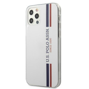 Оригинален гръб US POLO Tricolor USHCP12LPCUSSWH - iPhone 12 Pro Max бял - Img 2