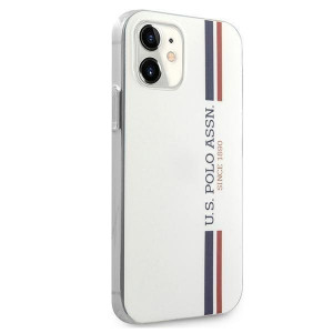 Оригинален гръб US POLO Tricolor USHCP12SPCUSSWH - iPhone 12 mini бял - Img 4