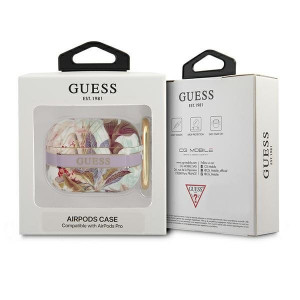 Оригинален калъф за слушалки GUESS Flower Strap GUAPHHFLU - AirPods Pro лилав - Img 3