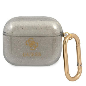 Оригинален калъф за слушалки GUESS Glitter GUA3UCG4GK - AirPods 3 черен - Img 1