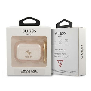 Оригинален калъф за слушалки GUESS Glitter GUAPUCG4GD - AirPods Pro златист златист - Img 3