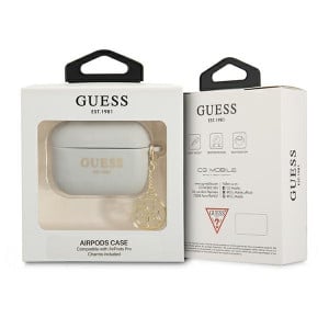 Оригинален калъф за слушалки GUESS Silicone Charm 4G GUAPLSC4EG - AirPods Pro сив - Img 3