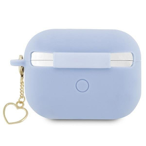 Оригинален калъф за слушалки GUESS Silicone Charm Heart GUAP2LSCHSB - AirPods Pro 2 син - Img 2