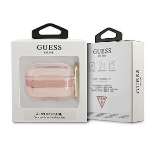Оригинален калъф за слушалки GUESS Strap GUAPHHTSP - AirPods Pro розов - Img 3