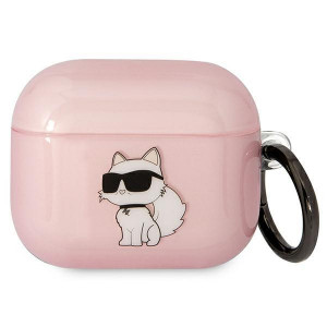 Оригинален калъф за слушалки Karl LAGERFELD Ikonik Choupette KLA3HNCHTCP - AirPods 3 розов - Img 1