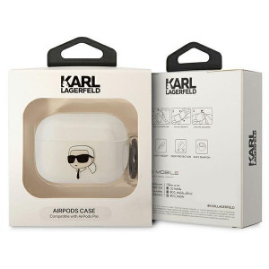 Оригинален калъф за слушалки Karl LAGERFELD Karl's Head KLAPHNIKTCT - AirPods Pro прозрачен - Img 3