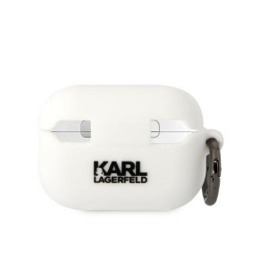 Оригинален калъф за слушалки Karl LAGERFELD Silicone Karl Head 3D KLAP2RUNIKH - AirPods Pro 2 бял - Img 2