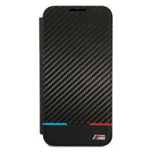 Оригинален калъф тип книга BMW M Collection Triangles BMBKS22MPUCARTCBK - Samsung Galaxy S22+ черен - Img 2