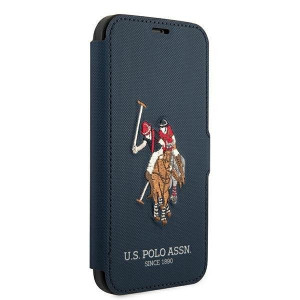 Оригинален калъф тип книга US POLO Polo Embroidery USFLBKP12LPUGFLNV - iPhone 12 Pro Max тъмносив - Img 3