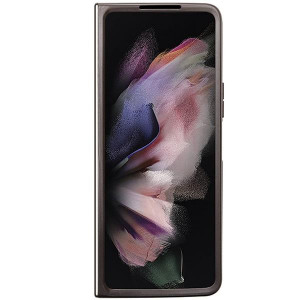 Оригинален калъф GUESS Leather 4G Triangle Strass - Samsung Galaxy Z Fold5 кафяв - Img 4