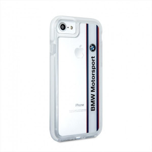 Оригинален противоударен гръб BMW ShockProof BMHCP7SPVWH - iPhone 7 / 8 прозрачен - Img 3