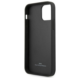 Оригинален твърд гръб от еко кожа BMW Leather Curve Perforate BMHCP12LRSPPK - iPhone 12 Pro Max черен - Img 7