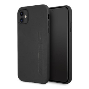 Оригинален твърд гръб AMG Leather Hot Stamped AMHCN61DOLBK - iPhone 11 черен - Img 1