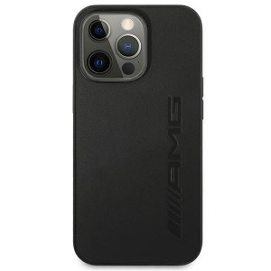 Оригинален твърд гръб AMG Leather Hot Stamped AMHCP14LDOLBK - iPhone 14 Pro черен - Img 3