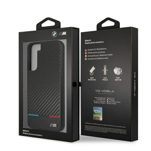 Оригинален твърд гръб BMW M Collection Triangles BMHCS22MPUCARTCBK - Samsung Galaxy S22+ черен - Img 8