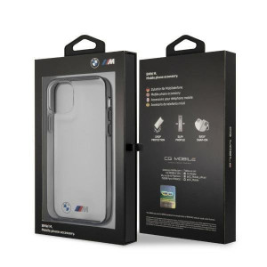 Оригинален твърд гръб BMW Sandblast BMHCP12LMBTOK - iPhone 12 Pro Max прозрачен с черна рамка - Img 8