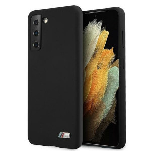 Оригинален твърд гръб BMW Silicone M BMHCS21MMSILBK - Samsung Galaxy S21+ 5G черен - Img 1