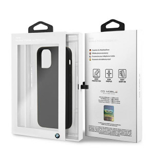Оригинален твърд гръб BMW Silicone Signature BMHCP12SSILBK - iPhone 12 mini черен - Img 9