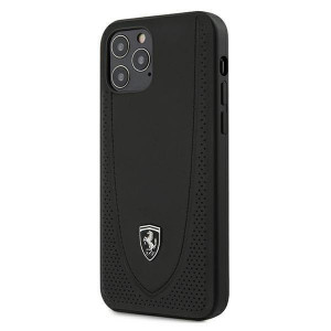 Оригинален твърд гръб FERRARI Off Track Perforated FEOGOHCP12MBK - iPhone 12 / 12 Pro черен - Img 1