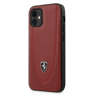 Оригинален твърд гръб FERRARI Off Track Perforated FEOGOHCP12SRE - iPhone 12 mini червен - Img 2