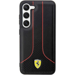 Оригинален твърд гръб FERRARI Perforated 296 P FEHCS23MPCSK - Samsung Galaxy S23+ черен - Img 3