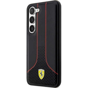 Оригинален твърд гръб FERRARI Perforated 296 P FEHCS23SPCSK - Samsung Galaxy S23 черен - Img 2