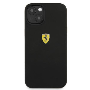 Оригинален твърд гръб FERRARI Silicone FESSIHCP13SBK - iPhone 13 mini черен - Img 3