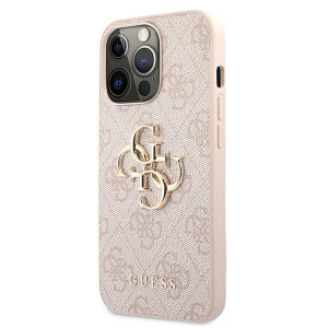 Оригинален твърд гръб GUESS 4G Big Metal Logo GUHCP13X4GMGPI - iPhone 13 Pro Max розов - Img 2