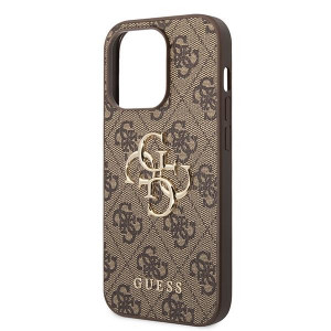 Оригинален твърд гръб GUESS 4G Big Metal Logo GUHCP15L4GMGBR - iPhone 15 Pro кафяв - Img 6
