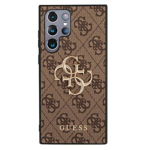 Оригинален твърд гръб GUESS 4G Big Metal Logo GUHCS22L4GMGBR - Samsung Galaxy S22 Ultra кафяв - Img 3
