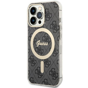 Оригинален твърд гръб GUESS 4G GUHMP13LH4STK - iPhone 13 Pro черен - Img 1