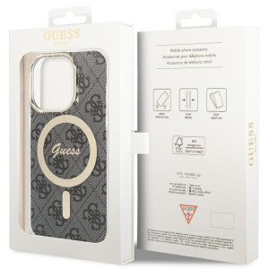 Оригинален твърд гръб GUESS 4G GUHMP13LH4STK - iPhone 13 Pro черен - Img 7