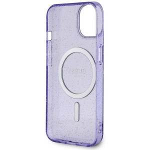 Оригинален твърд гръб GUESS Glitter Gold MagSafe GUHMP14MHCMCGU - iPhone 14 Plus лилав - Img 7