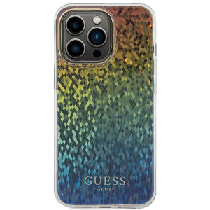 Оригинален твърд гръб GUESS IML Faceted Mirror Disco Iridescent - iPhone 15 Pro Max многоцветен - Img 3