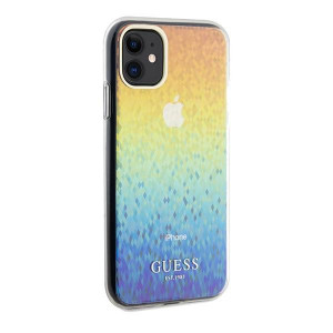 Оригинален твърд гръб GUESS IML Faceted Mirror Disco Iridescent - iPhone 11 многоцветен - Img 4