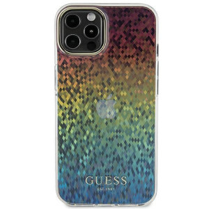 Оригинален твърд гръб GUESS IML Faceted Mirror Disco Iridescent - iPhone 12 / 12 pro многоцветен - Img 3