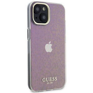 Оригинален твърд гръб GUESS IML Faceted Mirror Disco Iridescent GUHCP15SHDECMP - iPhone 15 розов - Img 4