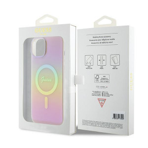 Оригинален твърд гръб GUESS IML Iridescent MagSafe GUHMP15SHITSP - iPhone 15 розов - Img 8
