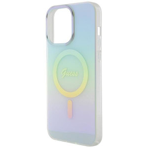 Оригинален твърд гръб GUESS IML Iridescent MagSafe - iPhone 15 Pro тюркоаз - Img 6