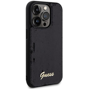 Оригинален твърд гръб GUESS Sequin Script Metal - iPhone 13 Pro Max черен - Img 4