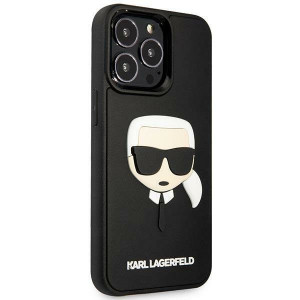 Оригинален твърд гръб KARL LAGERFELD 3D Rubber Karl's Head KLHCP14LKH3DBK - iPhone 14 Pro черен - Img 4