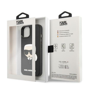 Оригинален твърд гръб KARL LAGERFELD 3D Rubber Karl's Head KLHCP14MKH3DBK - iPhone 14 Plus черен - Img 8