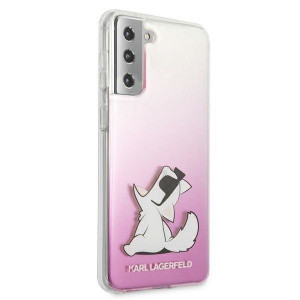 Оригинален твърд гръб KARL LAGERFELD Choupette Fun KLHCS21MCFNRCPI - Samsung Galaxy S21+ 5G розов - Img 4
