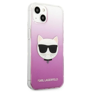 Оригинален твърд гръб KARL LAGERFELD Choupette Head KLHCP13SCTRP - iPhone 13 mini розов - Img 4