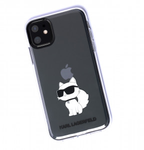 Оригинален твърд гръб KARL LAGERFELD Ikonik Choupette KLHCN61HNCHTCT - iPhone 11 прозрачен - Img 10