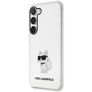 Оригинален твърд гръб KARL LAGERFELD Ikonik Choupette KLHCS23MHNCHTCT - Samsung Galaxy S23+ прозрачен - Img 2