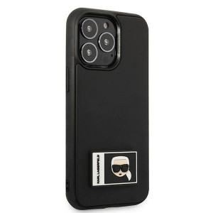 Оригинален твърд гръб KARL LAGERFELD Ikonik Patch KLHCP13L3DKPK - iPhone 13 Pro черен - Img 4