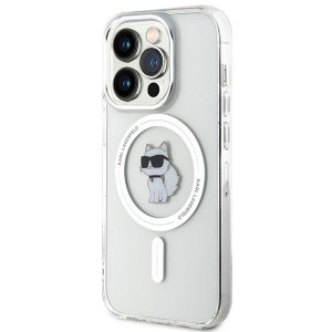 Оригинален твърд гръб KARL LAGERFELD IML Choupette MagSafe - iPhone 15 Pro прозрачен - Img 2
