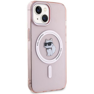 Оригинален твърд гръб KARL LAGERFELD IML Choupette MagSafe - iPhone 15 розов - Img 4