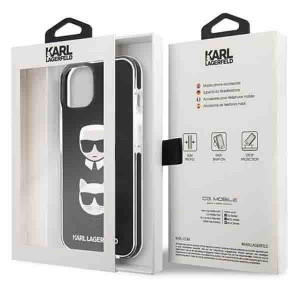 Оригинален твърд гръб KARL LAGERFELD Karl & Choupette Head KLHCP13MTPE2TK - iPhone 13 черен - Img 8